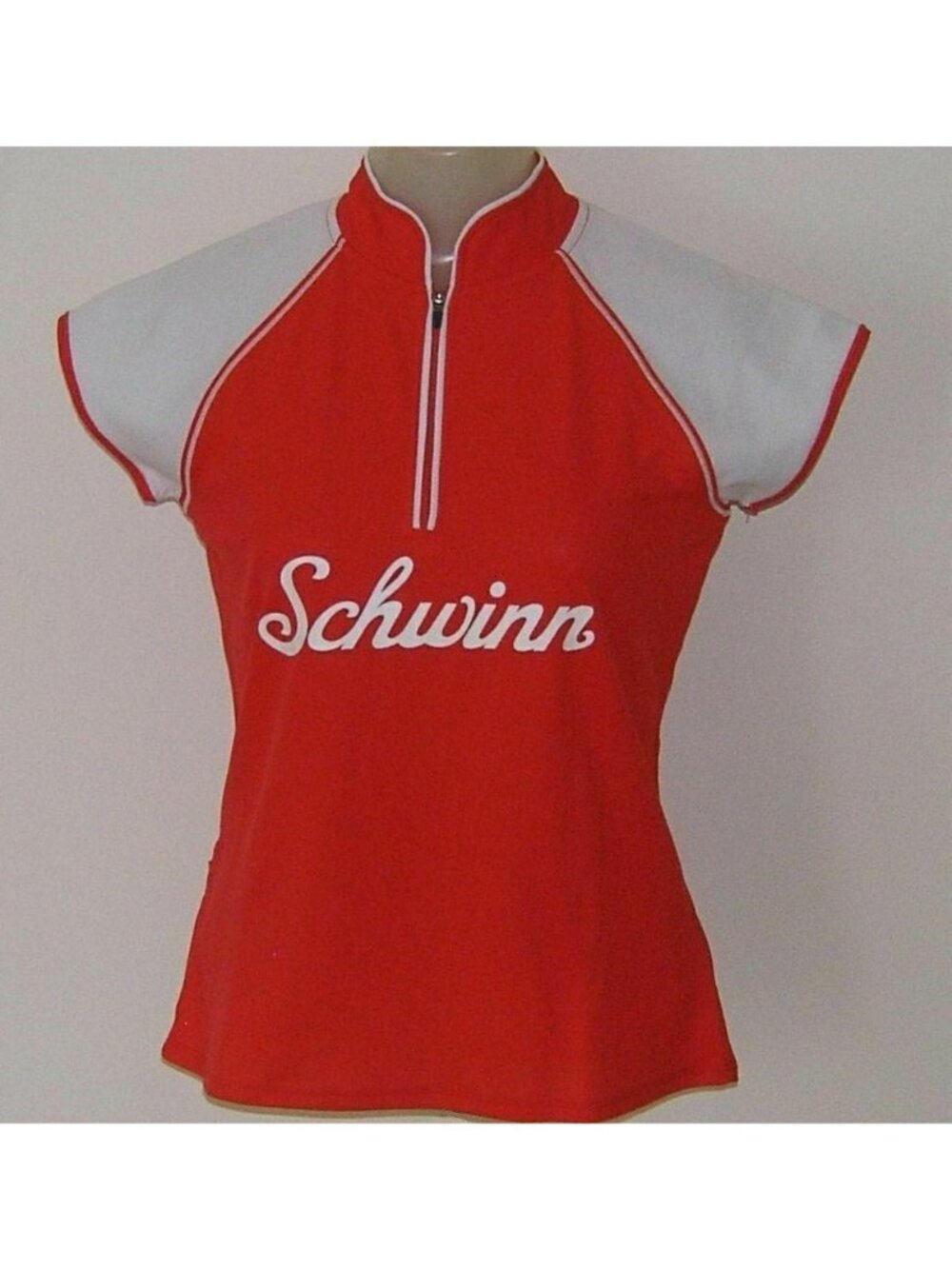 Schwinn Women's Red White Bicycling Bike Jersey Size Small SM S Cycling
